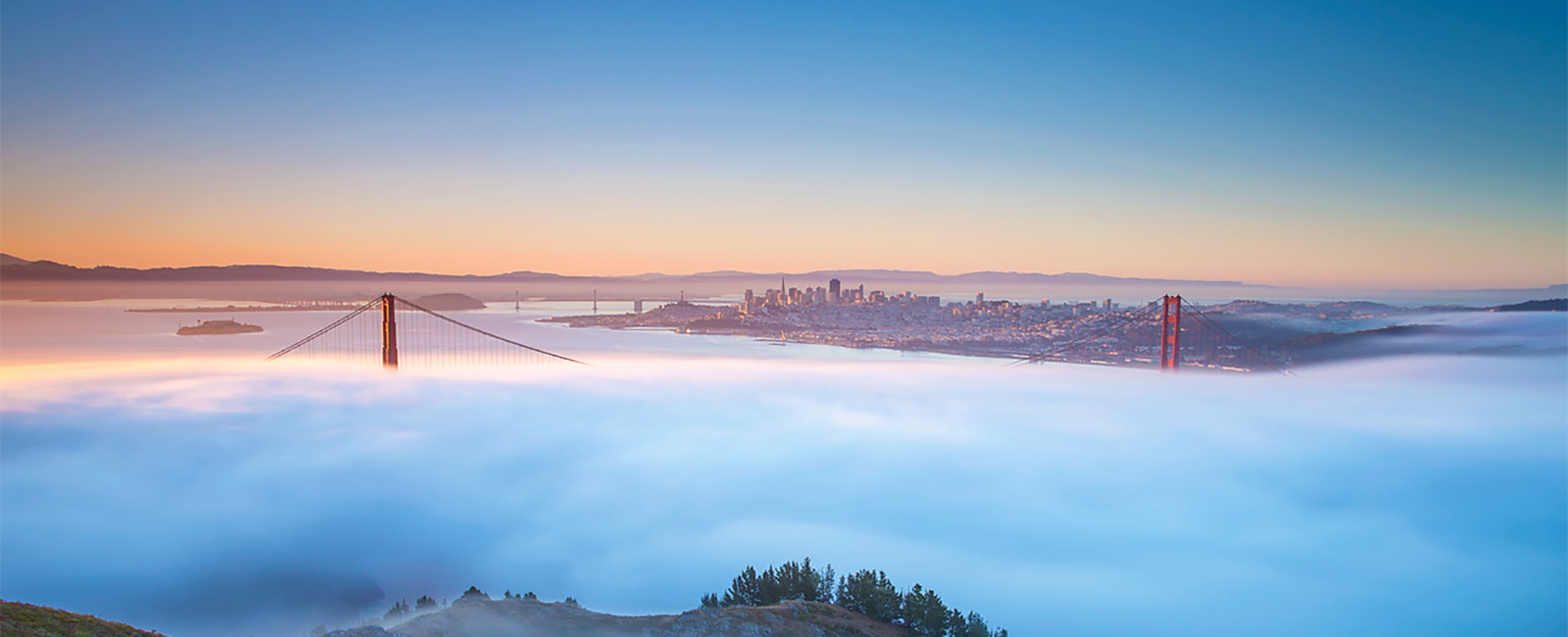 Fog over the Golden Gate Bridge